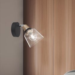 Foco 1L Indigo Negro-Madera 1 X 40W E-14