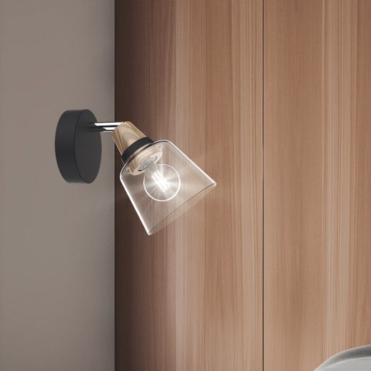 Foco 1L Indigo Negro-Madera 1 X 40W E-14