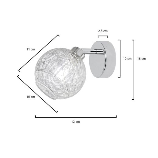 Foco 1L Rolo Cromo 1 X 40W G-9