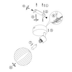Foco 1L Rolo Cromo 1 X 40W G-9