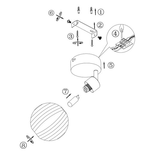Foco 1L Rolo Cromo 1 X 40W G-9