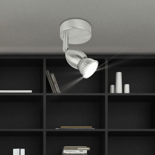 Foco Bala Niquel Satinado 1 X 40W Gu-10