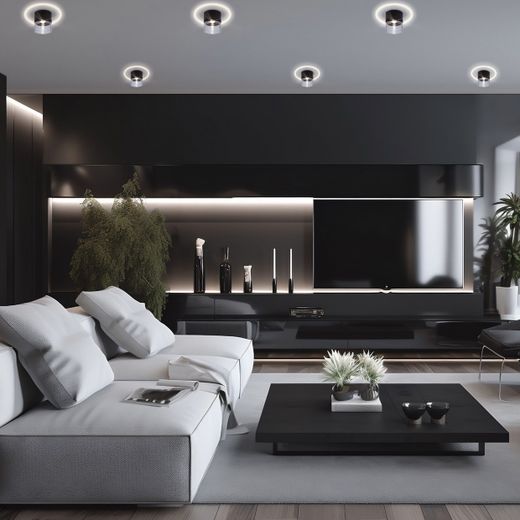 Foco Led Ilai Negro Led 6W 3000K