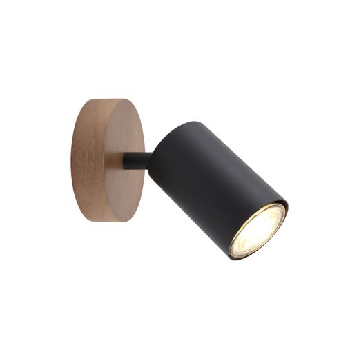 Foquito 1L Pireo Negro-Madera 1 X 50W Gu-10