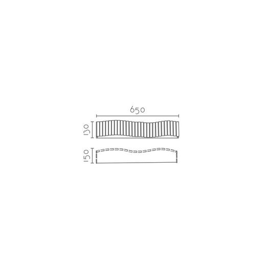 Aplique de pared GINGO Lumiere Largo 65 Ancho 15 Alto 13