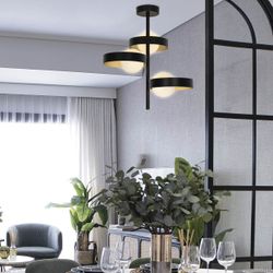 Lampara 3L Arianna Negro-Oro 3 X 33W G-9
