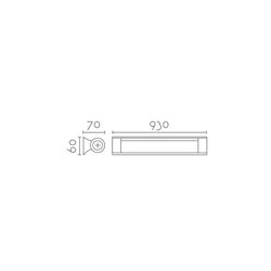 Aplique de pared MB1042-18W Lumiere Largo 93 Ancho 6 Alto 7