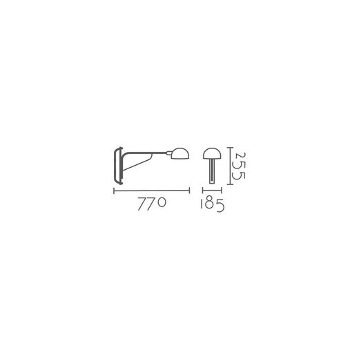 Aplique de pared MB1295-WH Lumiere Largo 18.50 Ancho 77 Alto 25.50