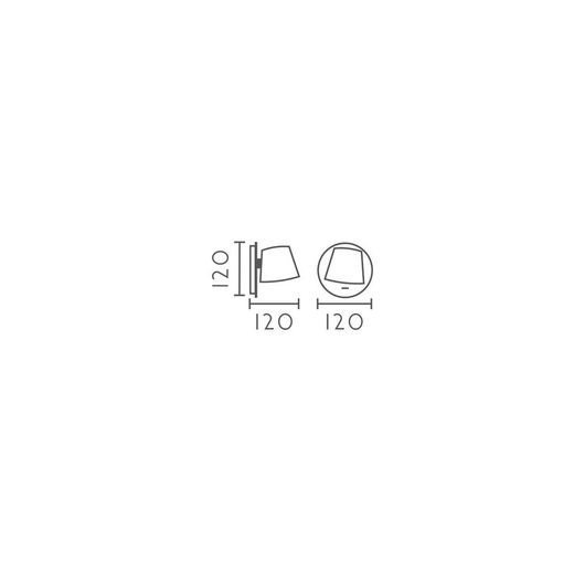 Aplique de pared MB2215-BK Lumiere Largo 12 Ancho 12 Alto 12