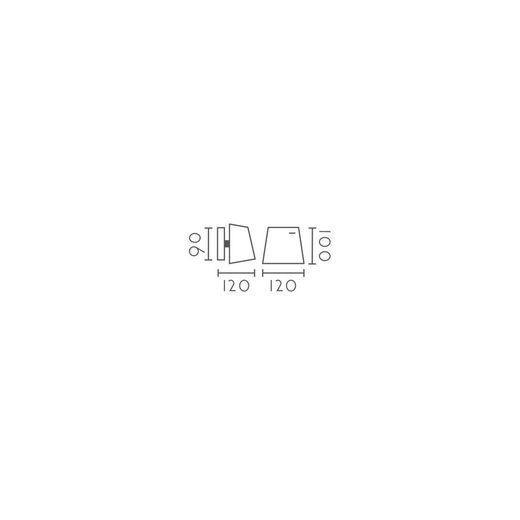 Aplique de pared MB2216-WH Lumiere Largo 12 Ancho 12 Alto 10