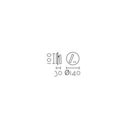 Aplique de pared MB2217-BK Lumiere Largo 14 Ancho 14 Alto 3