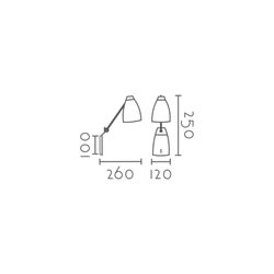 Aplique de pared MB2223-BK Lumiere Largo 12 Ancho 26 Alto 25