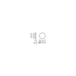 Aplique de pared MB2236-WH Lumiere Largo 18 Ancho 18 Alto 4.50