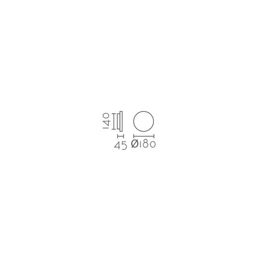 Aplique de pared MB2236-WH Lumiere Largo 18 Ancho 18 Alto 4.50