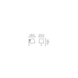 Aplique de pared MB2242-BK Lumiere Largo 26 Ancho 20 Alto 28