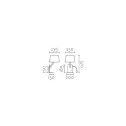Aplique de pared MB2245-IZQ Lumiere Largo 23 Ancho 23.50 Alto 37