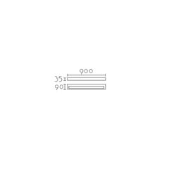 Aplique de pared MB2290-WH Lumiere Largo 90 Ancho 9 Alto 3.50