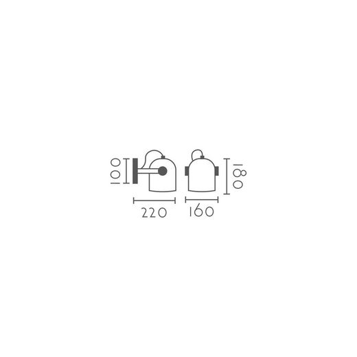 Aplique de pared MB2344-WH Lumiere Largo 16 Ancho 22 Alto 18