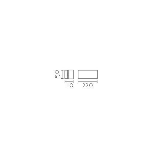 Aplique de pared MB2464-WH Lumiere Largo 20 Ancho 11 Alto 5
