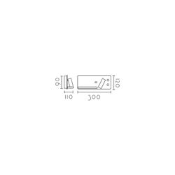 Aplique de pared MB2510-DER Lumiere Largo 30 Ancho 11 Alto 12