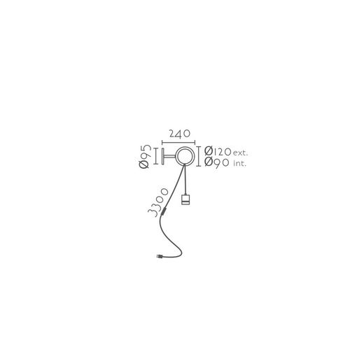 Aplique de pared MB2566-BGD Lumiere Largo 12 Ancho 24 Alto 330