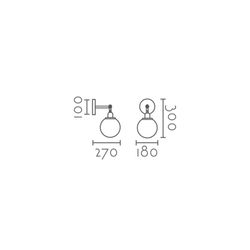 Aplique de pared MB3186-CL Lumiere Largo 18 Ancho 27 Alto 30