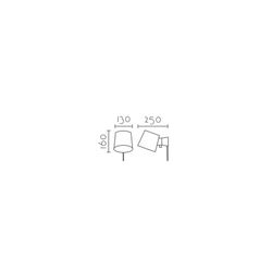 Aplique de pared MB4014-WH Lumiere Largo 13 Ancho 25 Alto 16