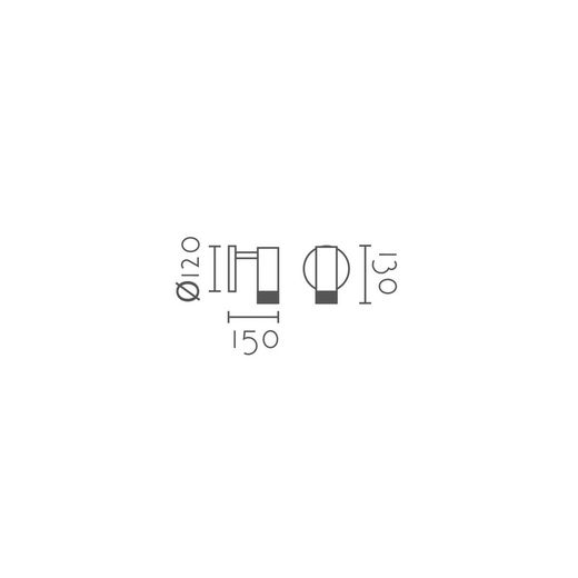 Aplique de pared MB6125-BKG Lumiere Largo 12 Ancho 15 Alto 13