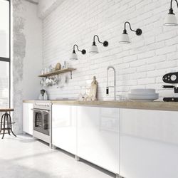 Aplique de pared MB6180-WH Lumiere Largo 15 Ancho 28 Alto 24