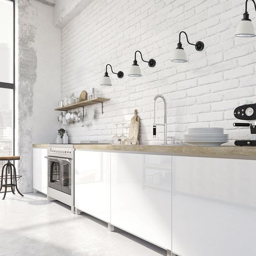 Aplique de pared MB6180-WH Lumiere Largo 15 Ancho 28 Alto 24