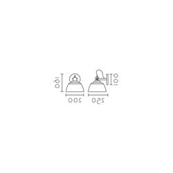 Aplique de pared MB8021S-TCP Lumiere Largo 20 Ancho 25 Alto 16