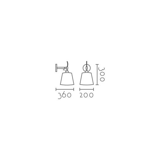 Aplique de pared MB8617A-W Lumiere Largo 20 Ancho 36 Alto 30