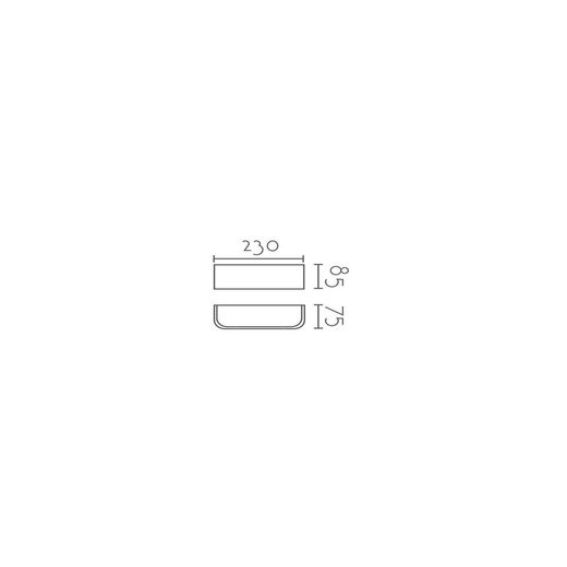 Aplique de pared MB8646S-W Lumiere Largo 23 Ancho 8.50 Alto 7.50