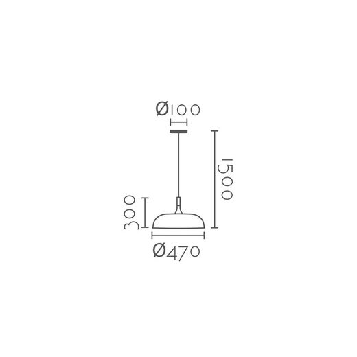 Lámpara colgante MD2380-WH Lumiere Largo 47 Ancho 31 Alto 150