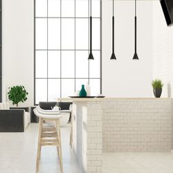 Lámpara colgante MD2471-BK Lumiere Largo 9 Ancho 65 Alto 180