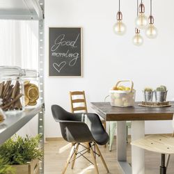 Lámpara colgante MD3185A-CP Lumiere Largo 9 Ancho 5 Alto 130