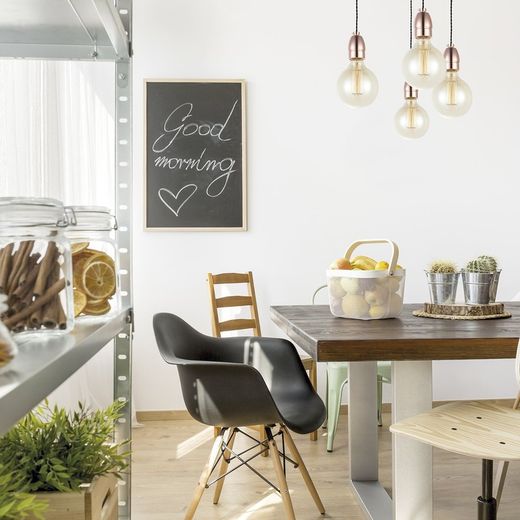 Lámpara colgante MD3185A-CP Lumiere Largo 9 Ancho 5 Alto 130