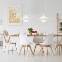 Lámpara colgante MD4018-WH Lumiere Largo 30 Ancho 25 Alto 150