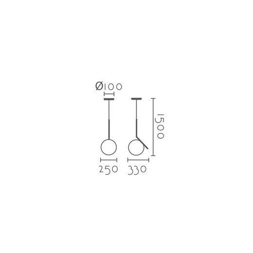 Lámpara colgante MD4052-330W Lumiere Largo 25 Ancho 33 Alto 150