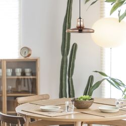 Lámpara colgante MD4090D-CP Lumiere Largo 23 Ancho 15 Alto 140