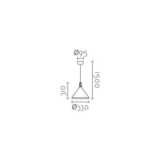 Lámpara colgante MD4629-BK Lumiere Largo 35 Ancho 31 Alto 150