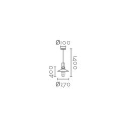 Lámpara colgante MD5766-BK Lumiere Largo 27 Ancho 40 Alto 140