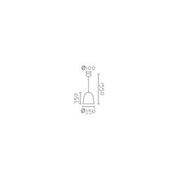 Lámpara colgante MD6074B-BGD Lumiere Largo 35 Ancho 35 Alto 150