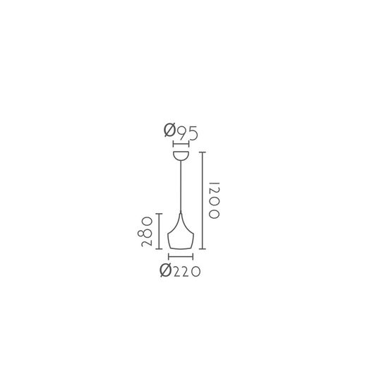 Lámpara colgante MD6150-WD Lumiere Largo 22 Ancho 28 Alto 120