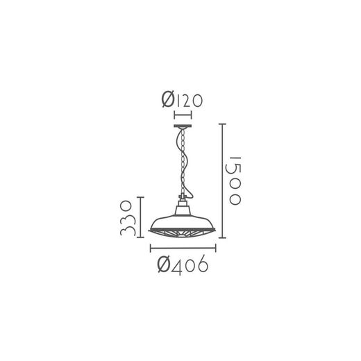Lámpara colgante MD6171-406IV Lumiere Largo 40.60 Ancho 33 Alto 150