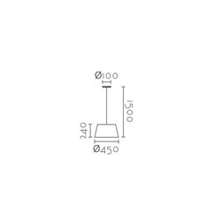 Lámpara colgante MD6302-45BK Lumiere Largo 45 Ancho 24 Alto 150