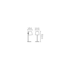 Lámpara de sobremesa MT2240-WH Lumiere Largo 26 Ancho 20 Alto 60