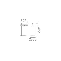 Lámpara de sobremesa MT4010-WH Lumiere Largo 20 Ancho 25 Alto 40