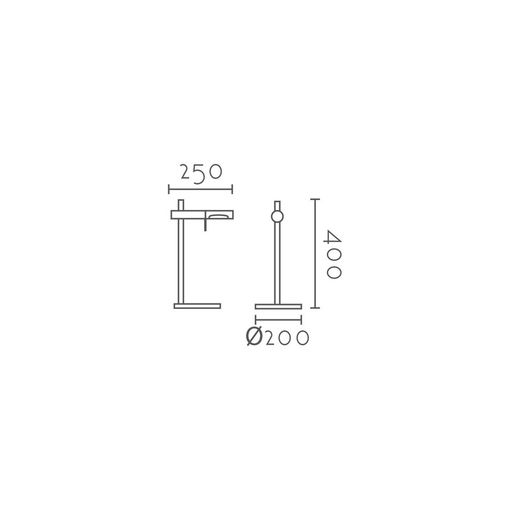 Lámpara de sobremesa MT4010-WH Lumiere Largo 20 Ancho 25 Alto 40