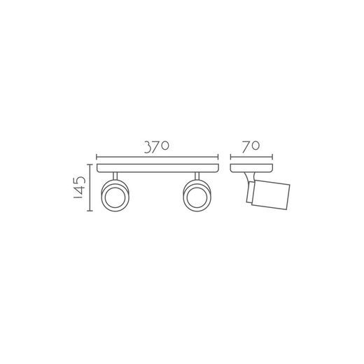 Aplique de pared Aplique de techo MX3012-WH Lumiere Largo 37 Ancho 7 Alto 14.50